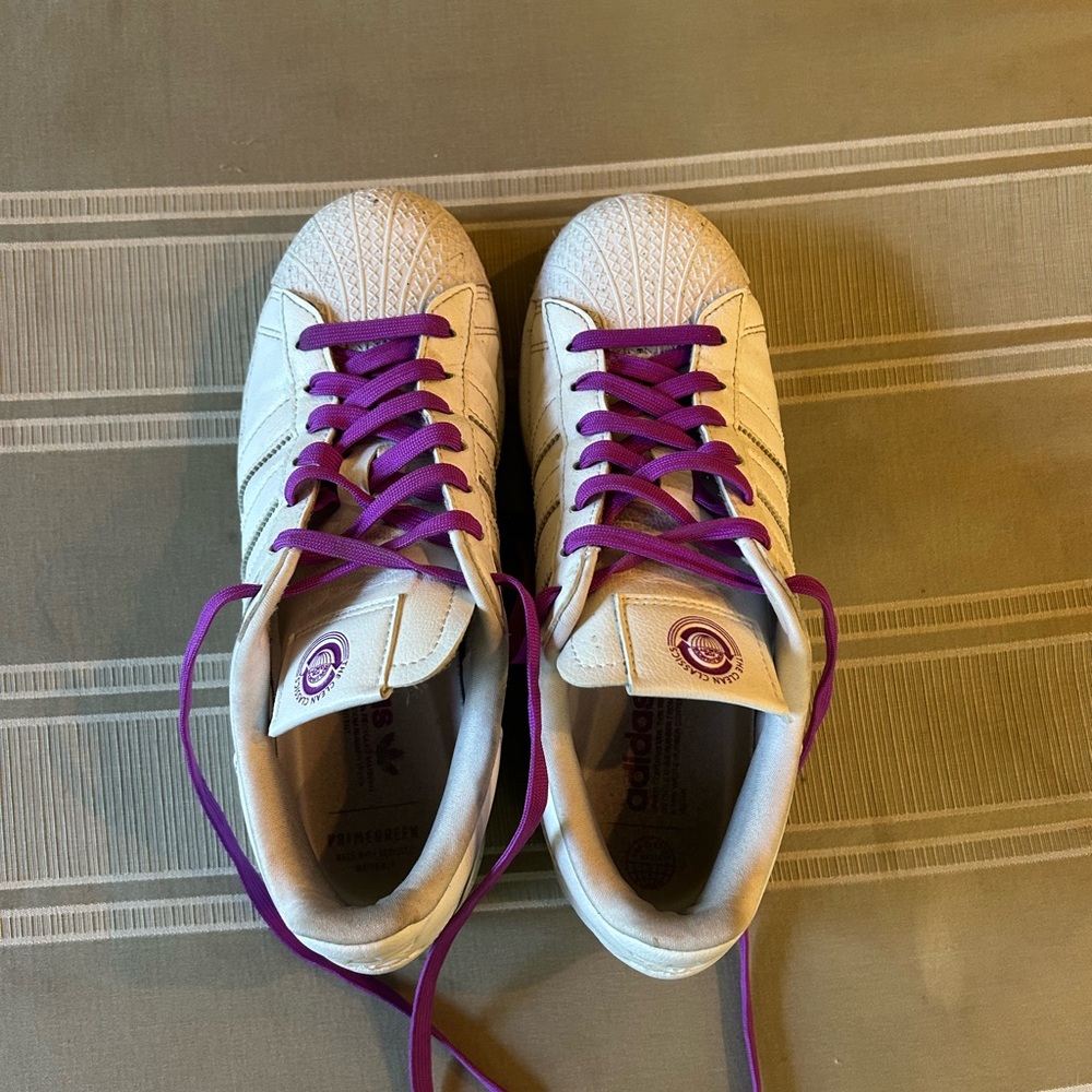 Adidas Platform  Sneakers with Purple Laces